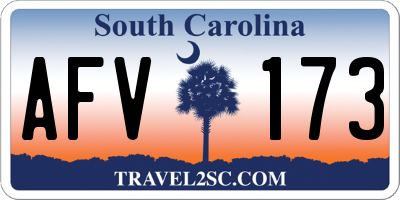 SC license plate AFV173