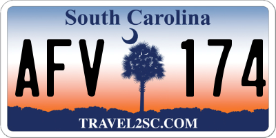 SC license plate AFV174