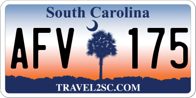 SC license plate AFV175