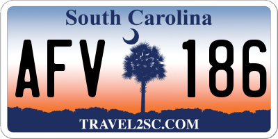 SC license plate AFV186