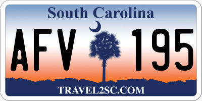 SC license plate AFV195