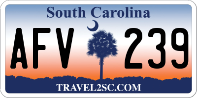 SC license plate AFV239