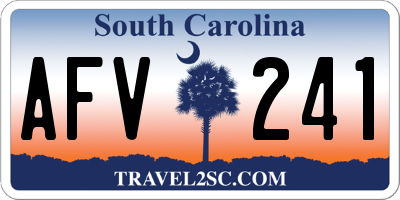SC license plate AFV241