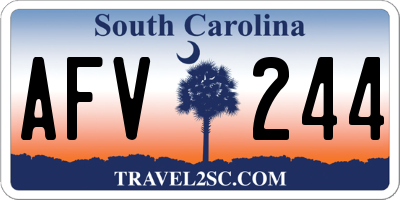 SC license plate AFV244