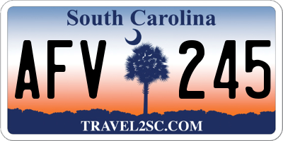 SC license plate AFV245