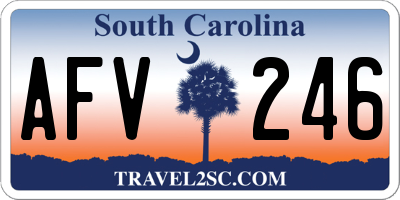 SC license plate AFV246
