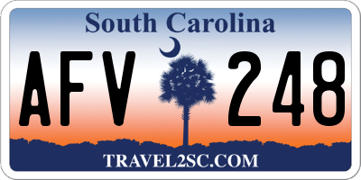 SC license plate AFV248