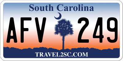 SC license plate AFV249