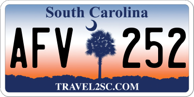 SC license plate AFV252