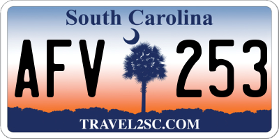 SC license plate AFV253