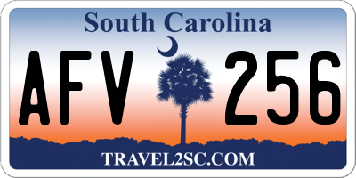 SC license plate AFV256