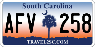 SC license plate AFV258