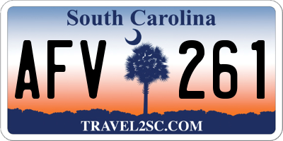 SC license plate AFV261