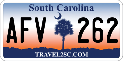 SC license plate AFV262