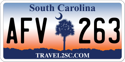 SC license plate AFV263