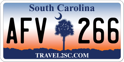 SC license plate AFV266