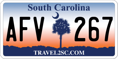 SC license plate AFV267