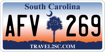 SC license plate AFV269
