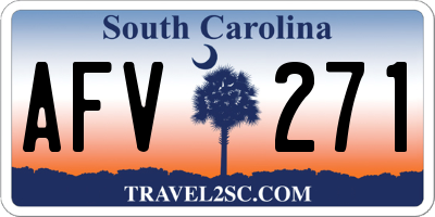 SC license plate AFV271