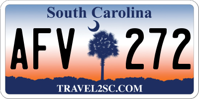SC license plate AFV272