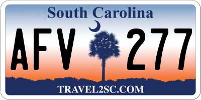 SC license plate AFV277