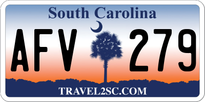 SC license plate AFV279