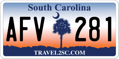 SC license plate AFV281