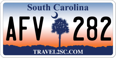 SC license plate AFV282
