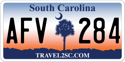 SC license plate AFV284