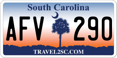 SC license plate AFV290