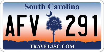 SC license plate AFV291