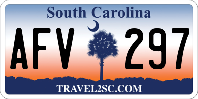 SC license plate AFV297