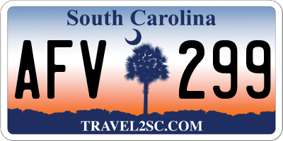 SC license plate AFV299
