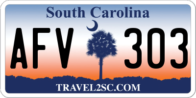 SC license plate AFV303
