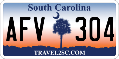 SC license plate AFV304