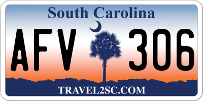 SC license plate AFV306