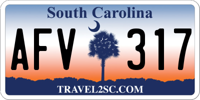 SC license plate AFV317