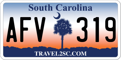 SC license plate AFV319
