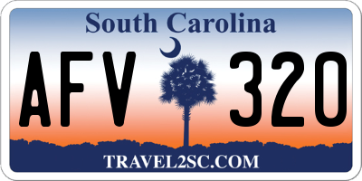 SC license plate AFV320
