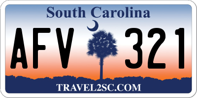 SC license plate AFV321