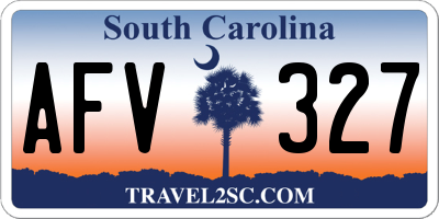 SC license plate AFV327