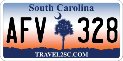 SC license plate AFV328