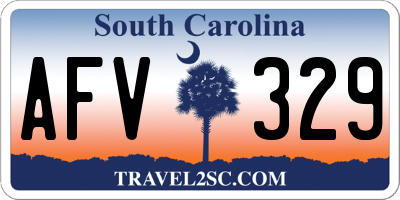 SC license plate AFV329