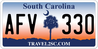 SC license plate AFV330