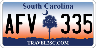 SC license plate AFV335