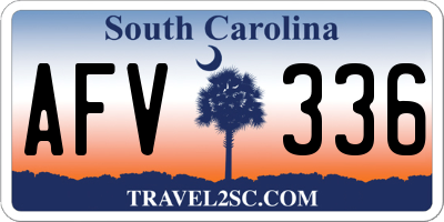 SC license plate AFV336