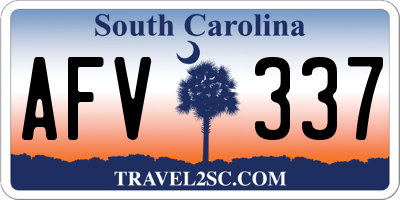 SC license plate AFV337