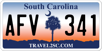 SC license plate AFV341