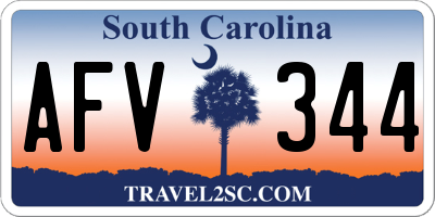 SC license plate AFV344