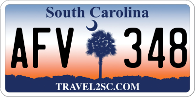SC license plate AFV348